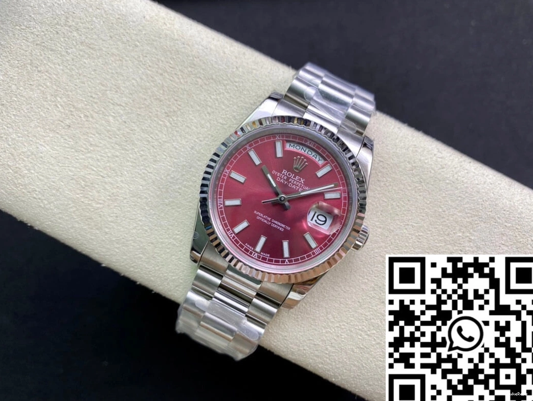 EW Date Factory 18k Day 118239 Rolex White Gold 0325